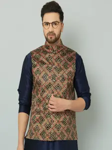 Kaifoo Men Multi Printed Nehru Jackets