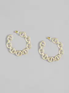 Blueberry Gold-Toned Circular Hoop Earrings