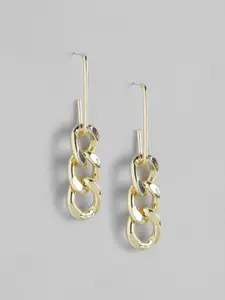 Blueberry Gold-Toned Contemporary Drop Earrings