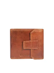 CALFNERO Men Brown Leather Two Fold Wallet