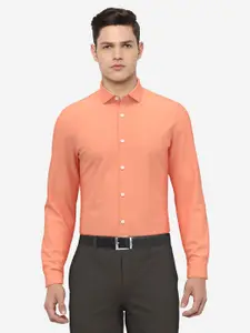 Peter England Men Orange Slim Fit Casual Shirt
