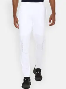 Van Heusen Men White Solid Slim-Fit Track Pants