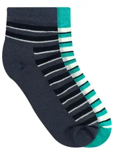 Heelium Men Pack Of 2 Printed Ankle-Length Socks