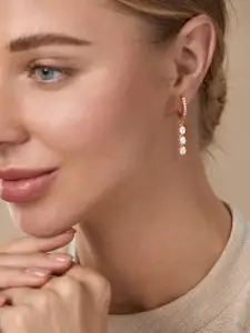 MINUTIAE Rose Gold Circular Drop Earrings