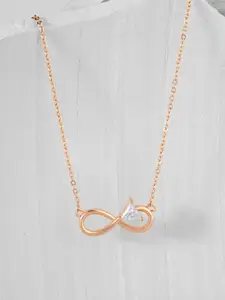 MINUTIAE Rose Gold & White Brass Rose Gold-Plated Handcrafted Necklace