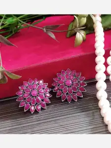 RICH AND FAMOUS Pink Contemporary Studs Earrings