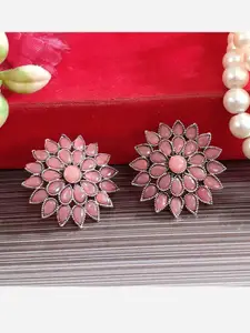 RICH AND FAMOUS Pink Contemporary Studs Earrings