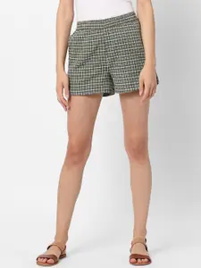 VASTRADO Women Multicoloured Checked Shorts