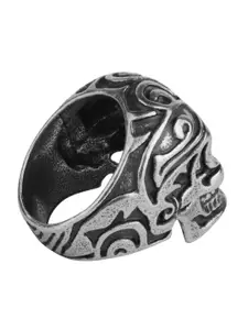 Police Men Black Finger Ring