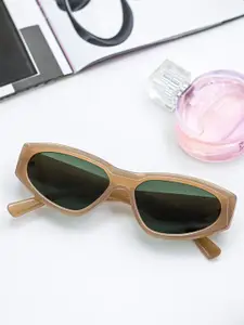 Bellofox Women Green Lens & Brown Other Sunglasses