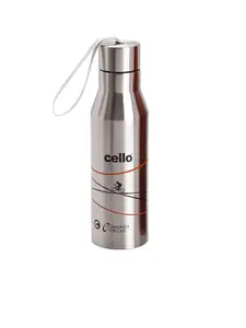 Cello Silver-Toned Solid Single Wall Vacuum Insulated Stainless Steel Water Bottle