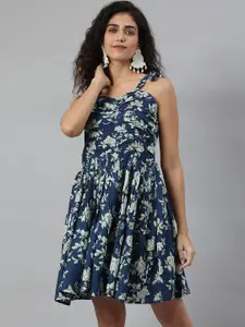 KALINI Blue Floral Dress