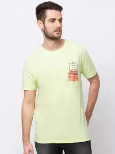 Status Quo Men Yellow Slim Fit T-shirt