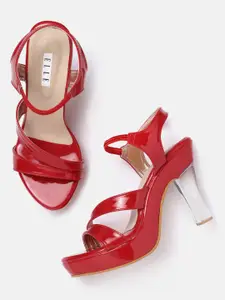 ELLE Women Red Platform Heels