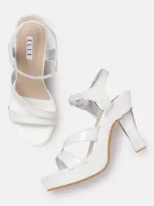 ELLE ELLE Women White Solid Stiletto Heels