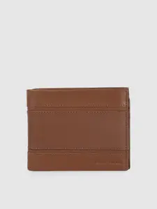Indian Terrain Men Brown Solid Leather Two Fold Wallet