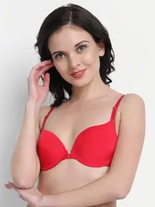 DEALSEVEN FASHION Red Underwired Heavily Padded Pushup Bra