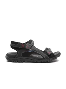 Geox Respira Men Black Italian Patent Leather Sandals