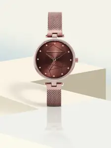 French Connection Women Brown Bracelet Style Analogue Watch FCN00028E