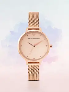 French Connection Women Rose-Gold Analogue Watch FCN00018A