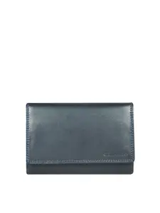 CALFNERO Women Navy Blue Leather Two Fold Wallet