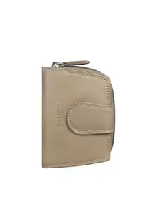 CALFNERO Women Camel Brown Leather Two Fold Wallet