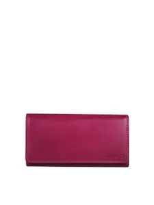 CALFNERO Women Pink Leather Two Fold Wallet