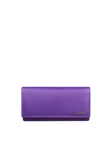 CALFNERO Women Purple Leather Two Fold Wallet