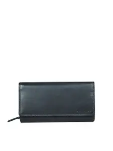 CALFNERO Women Navy Blue Leather Two Fold Wallet