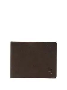 Louis Stitch Saffiano Leather Men's Brown Bi-fold Slim Wallet with RFID Protection