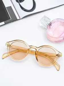 Bellofox Women Peach-Coloured Lens & Peach-Coloured Round Sunglasses BS1893-0522