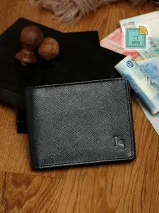 LOUIS STITCH Men Blue Leather Two Fold Wallet