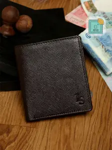 LOUIS STITCH Men Saffiano Leather Brown Bifold Walle RFID Protected Slim Wallet Purse