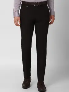 Van Heusen Men Black Slim Fit Trousers