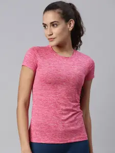 LAYA Women Pink Sports T-shirt