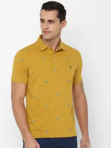 SIMON CARTER LONDON Men Yellow Polo Collar Slim Fit T-shirt