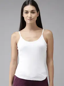 Van Heusen Women White Solid Cotton Camisole