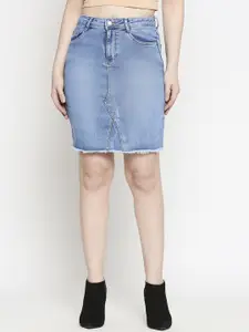Kraus Jeans Women Blue Denim Skirt