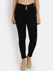 Next One Women Black Comfort Skinny Fit High-Rise Jeans