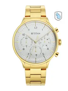 Titan Men Dial & Stainless Steel Bracelet Style Straps Analogue Watch 90102YM01