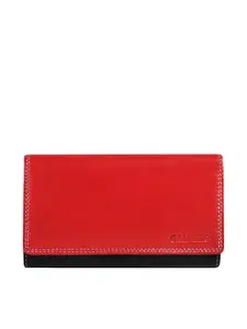 CALFNERO Women Red & Black Leather Envelope
