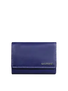 CALFNERO Women Purple Leather Three Fold Wallet