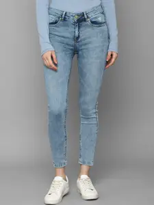 Allen Solly Woman Women Blue Skinny Fit Heavy Fade Jeans