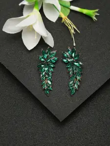 Celena Cole Green Contemporary Drop Earrings