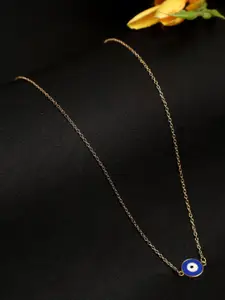 Celena Cole Gold-Toned & Blue Gold-Plated Necklace