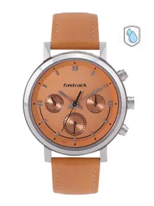 Fastrack Men Leather Straps Analogue Watch 3287SL02