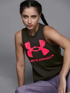 UNDER ARMOUR Black & Pink Live Sportstyle Graphic Tank Top