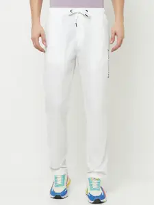 Octave Men White Solid Track Pants