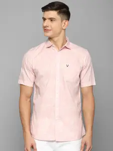 Allen Solly Men Peach-Coloured Slim Fit Floral Printed Casual Shirt