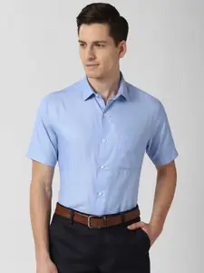 Peter England Men Blue Formal Shirt